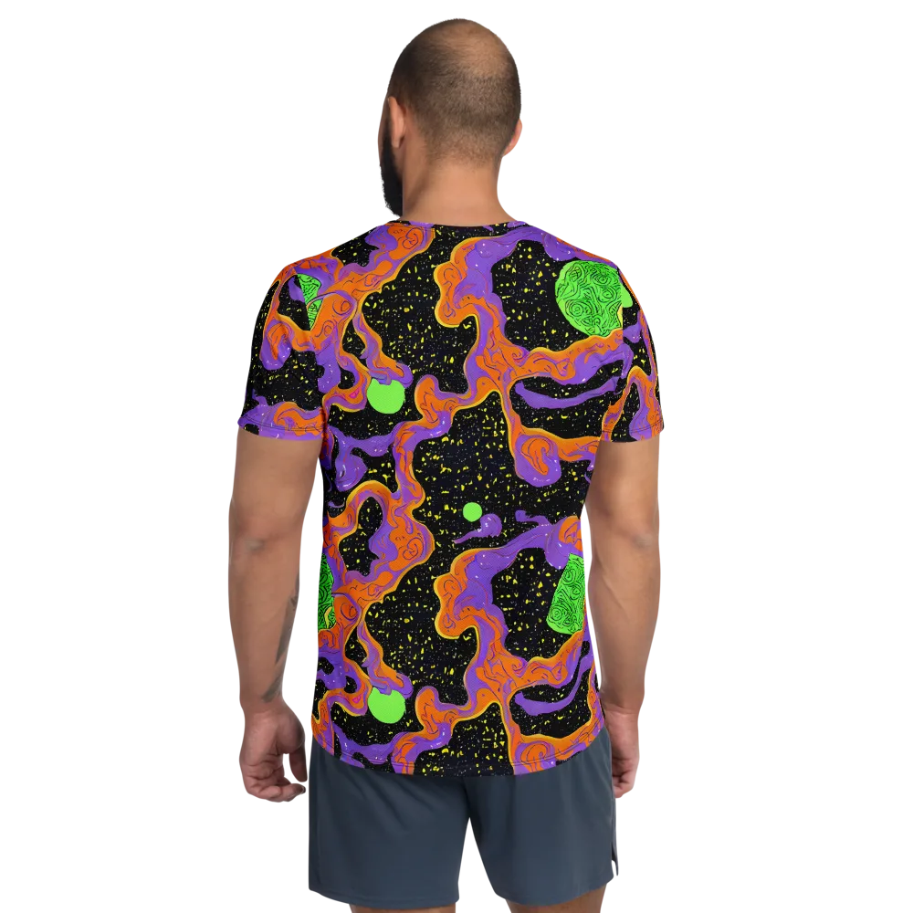 Purple Voltage on Men's Athletic T-Shirt — Back