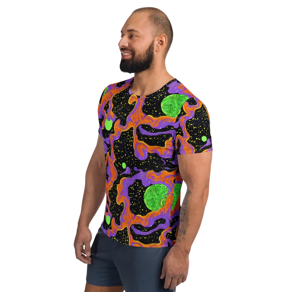 Purple Voltage on Men's Athletic T-Shirt — Left