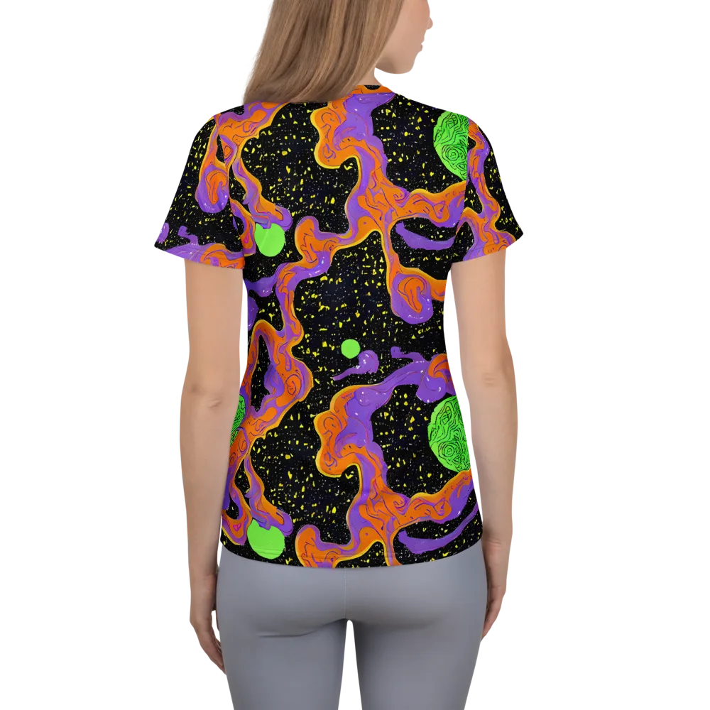 Purple Voltage on Women's Athletic T-Shirt — Back
