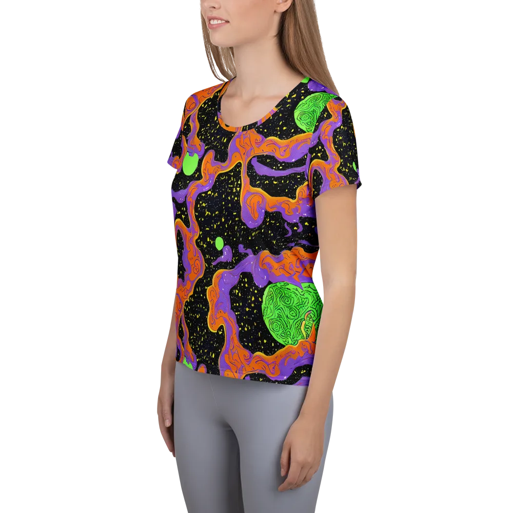 Purple Voltage on Women's Athletic T-Shirt — Left