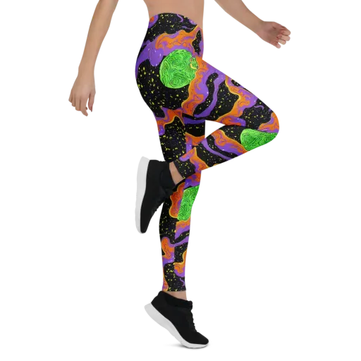 Purple Voltage on a Leggings