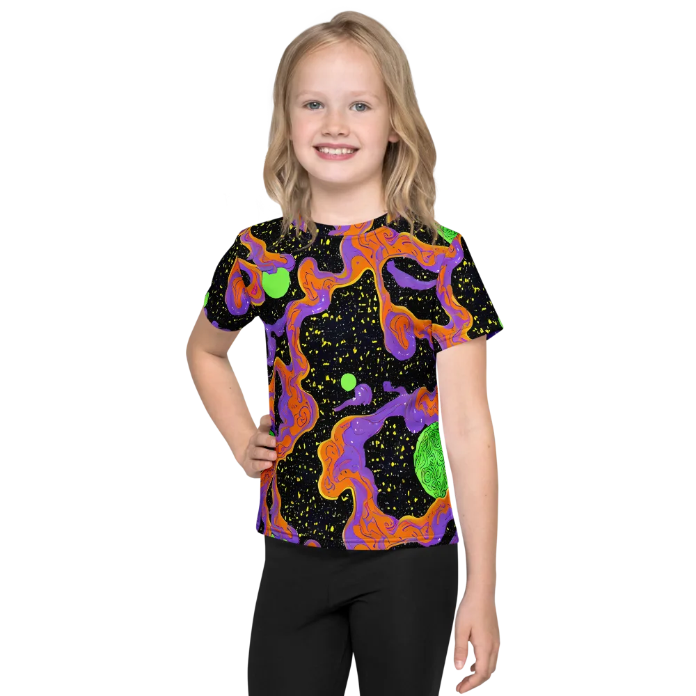 Purple Voltage on Kids Crew Neck T-Shirt — Front