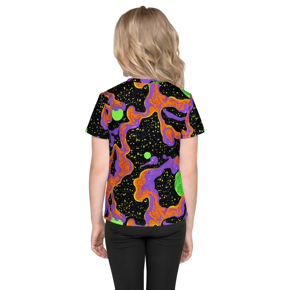 Purple Voltage on Kids Crew Neck T-Shirt — Back