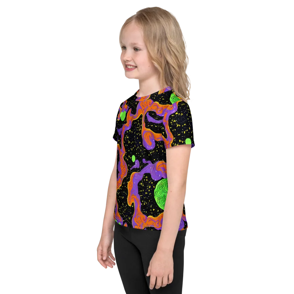 Purple Voltage on Kids Crew Neck T-Shirt — Left
