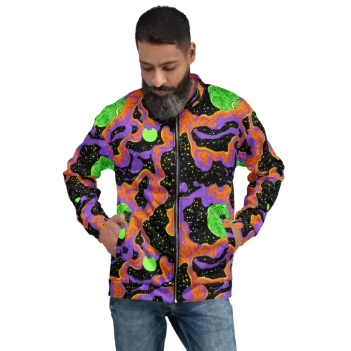 Purple Voltage on a Bomber Jacket