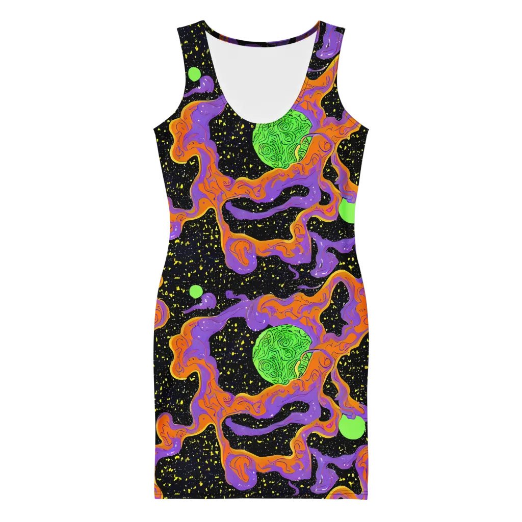 Purple Voltage on Bodycon Dress — Front