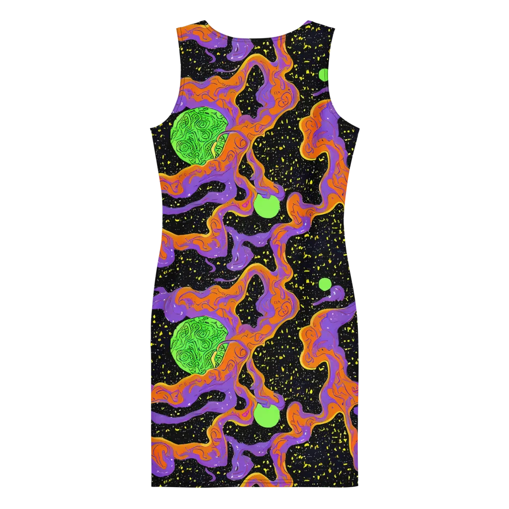 Purple Voltage on Bodycon Dress — Back
