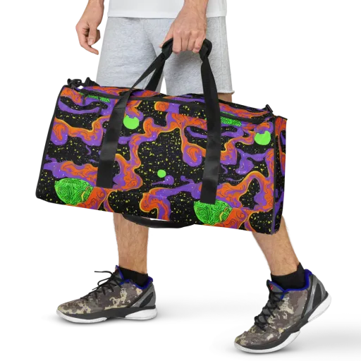 Purple Voltage on a Duffle Bag