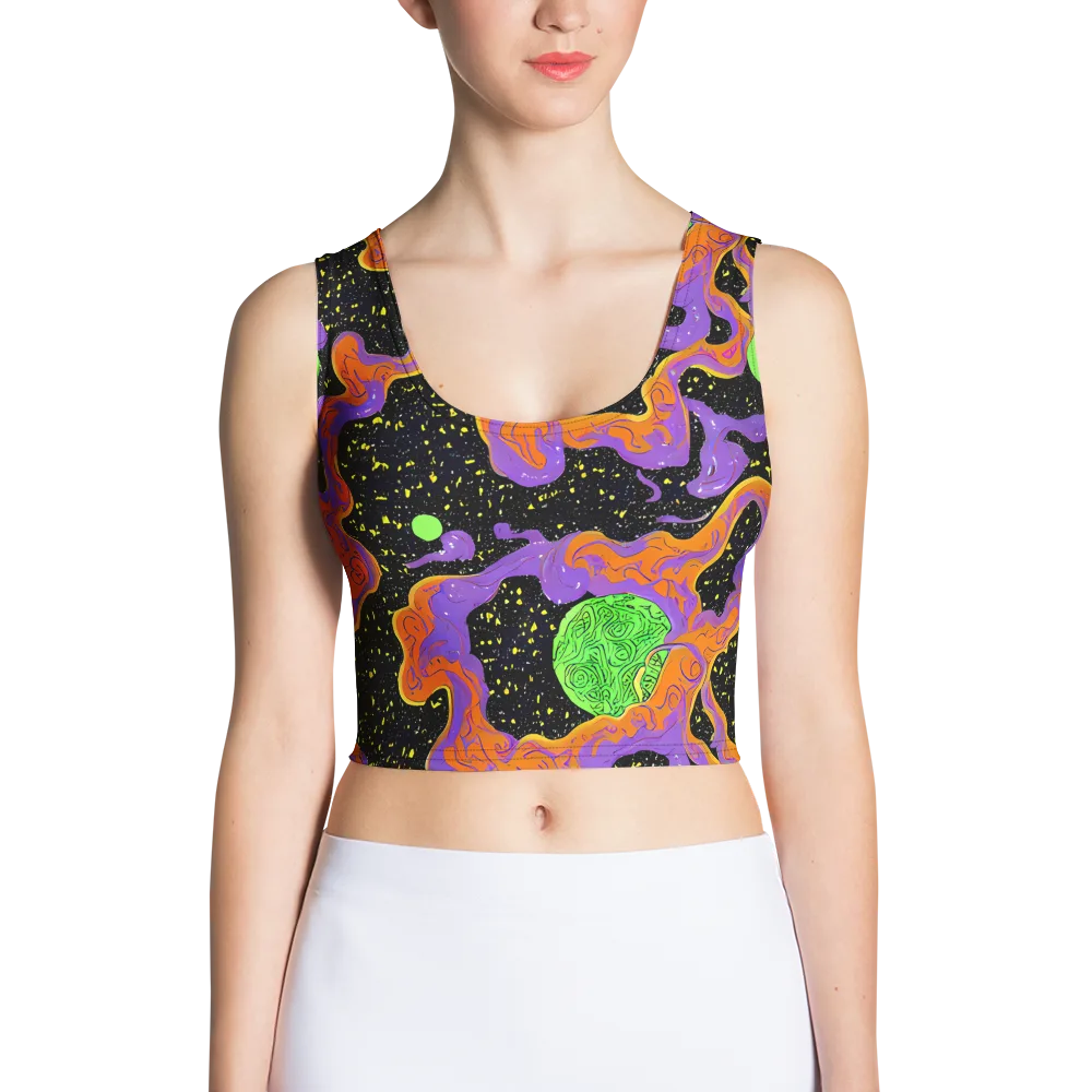 Purple Voltage on Crop Top — Front