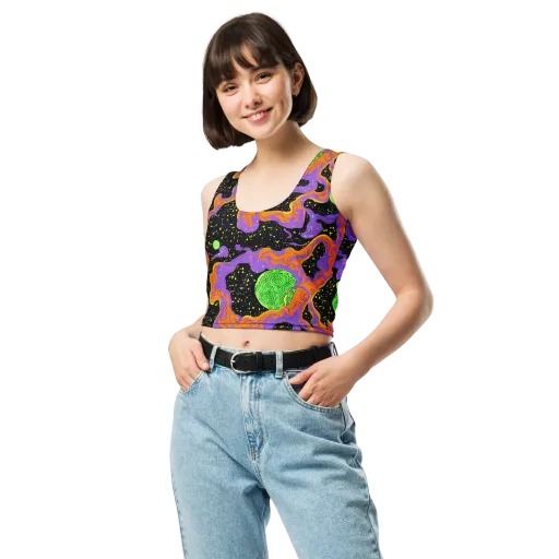 Purple Voltage on a Crop Top