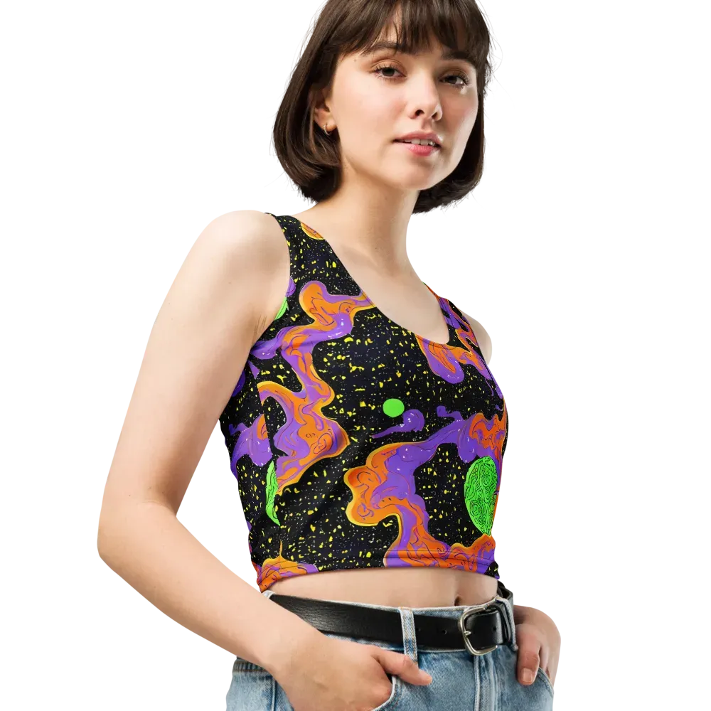 Purple Voltage on Crop Top — Right Front