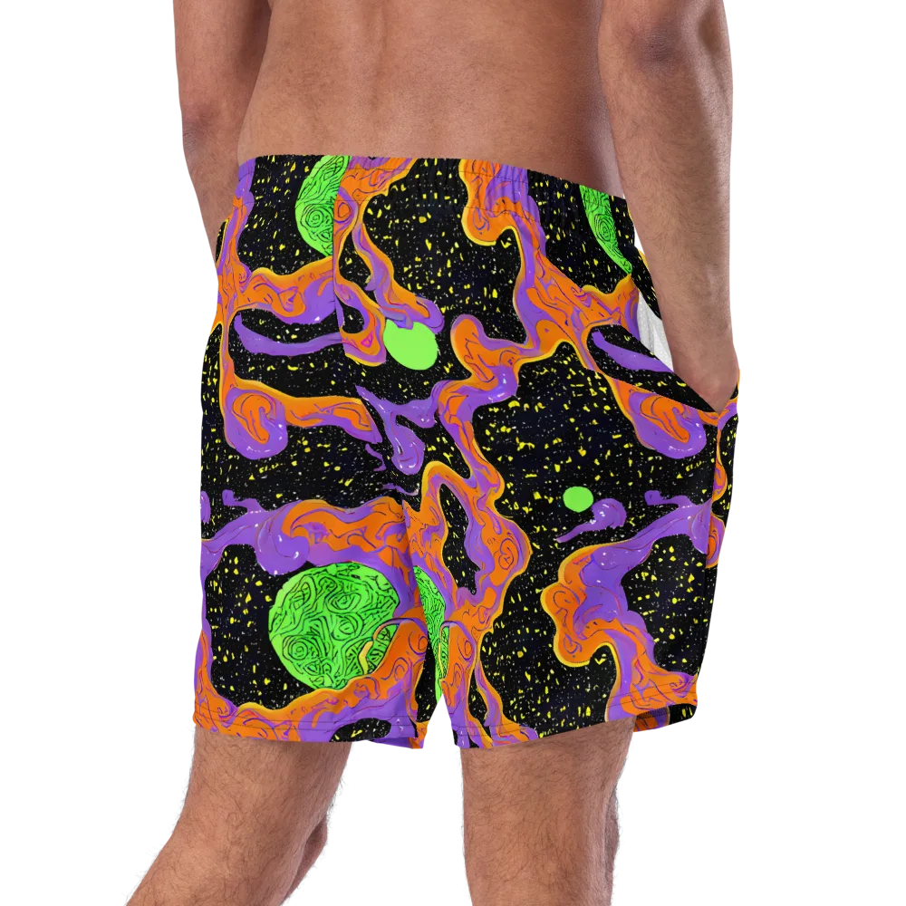 Purple Voltage on Swim Trunks — Right Back