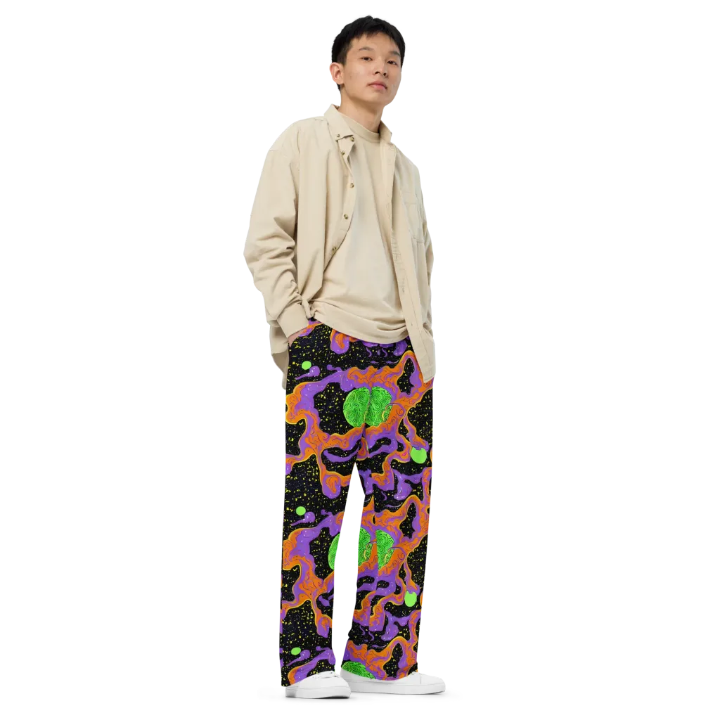 Purple Voltage on Wide-Leg Pants — Right Front