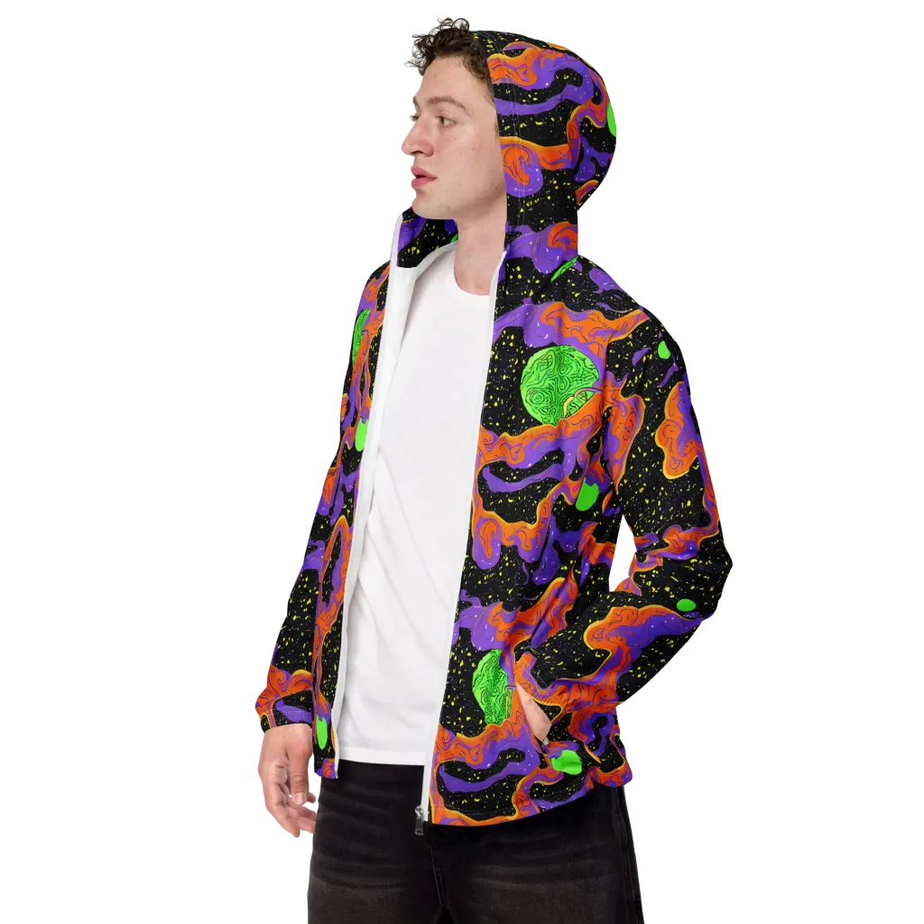 Purple Voltage on Men's Windbreaker — Left Front