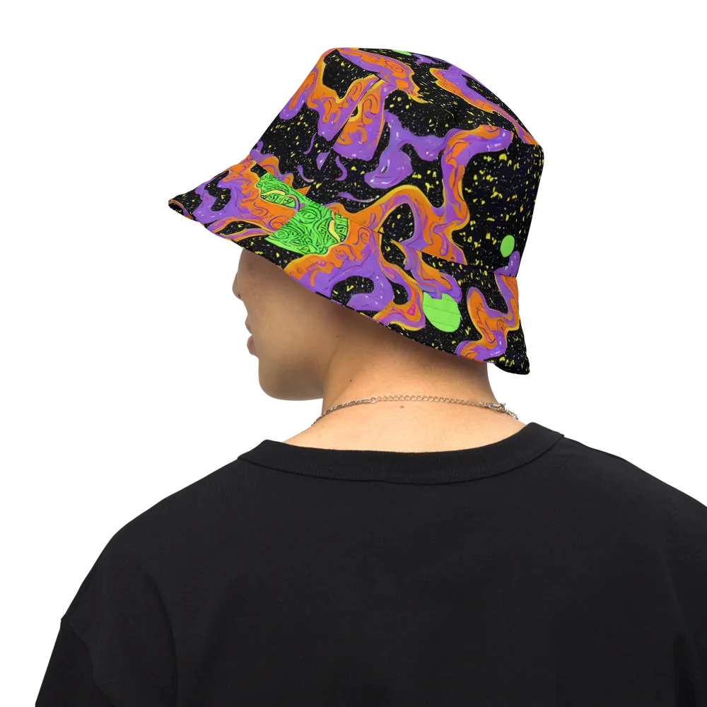 Purple Voltage on Reversible Bucket Hat — Back Inside
