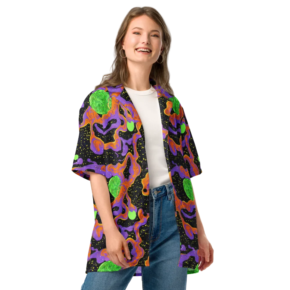 Purple Voltage on Button Shirt — Front