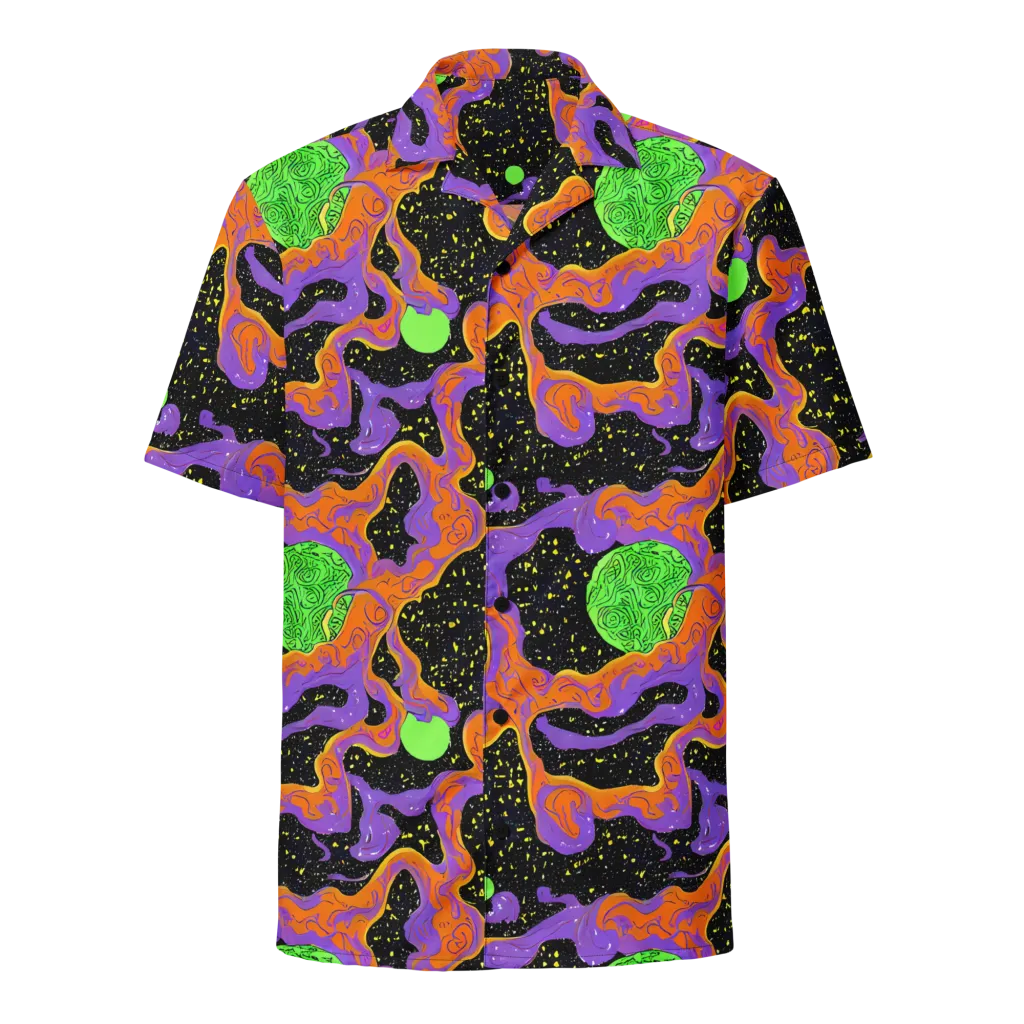 Purple Voltage on Button Shirt — Front