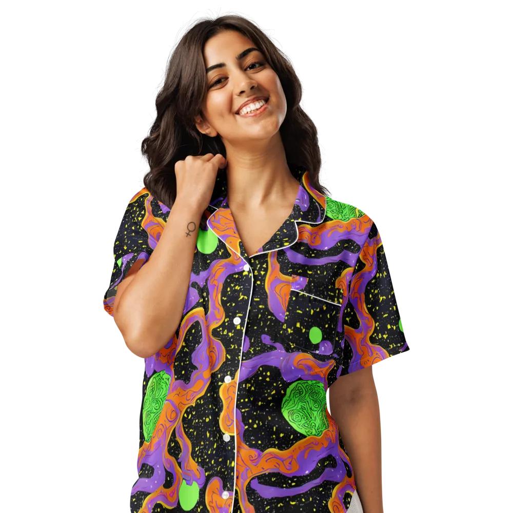 Purple Voltage on Women's Short Sleeve Pajama Top — Front