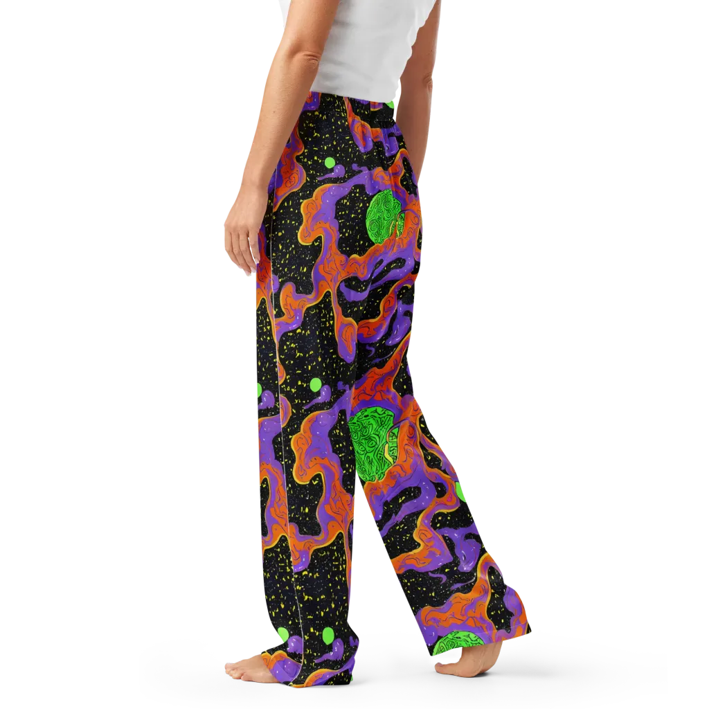 Purple Voltage on Women's Pajama Pants — Left