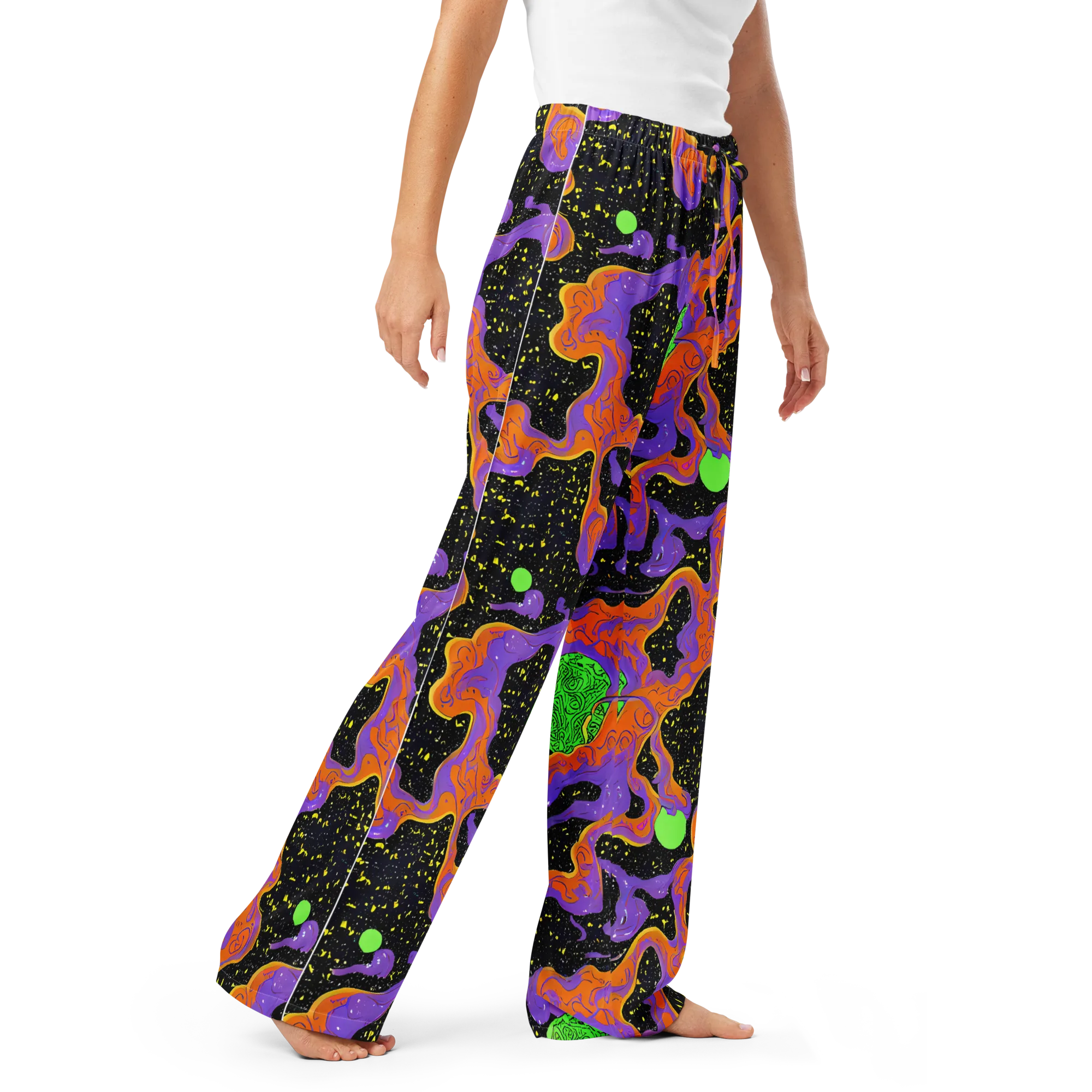 Purple Voltage on Women's Pajama Pants — Right Front