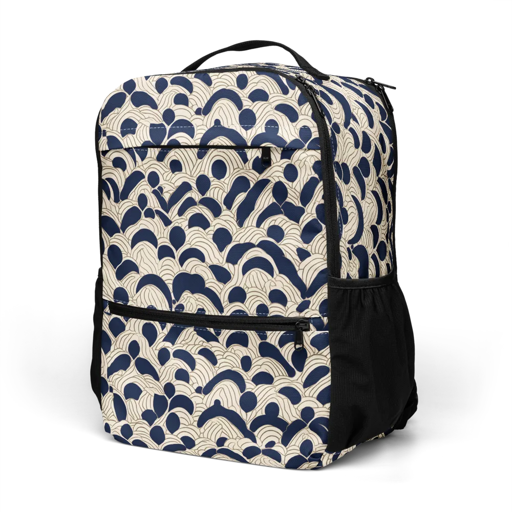 Midnight Seigaiha on Utility Backpack — Left Front