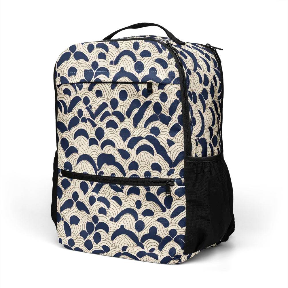 Midnight Seigaiha on Utility Backpack — Left Front