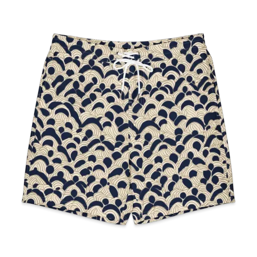 Midnight Seigaiha on a Men's Board Shorts