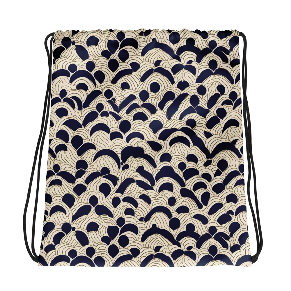 Midnight Seigaiha on Drawstring Bag — Photo