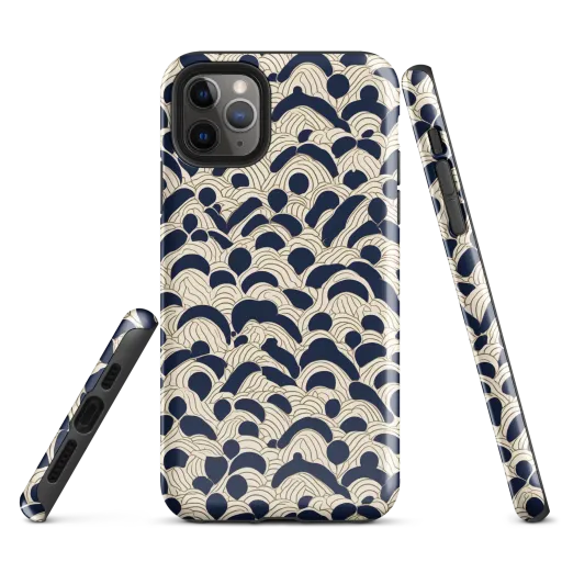 Midnight Seigaiha on a Tough Case for iPhone®