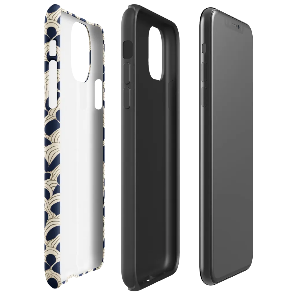 Midnight Seigaiha on Tough Case for iPhone® — Right