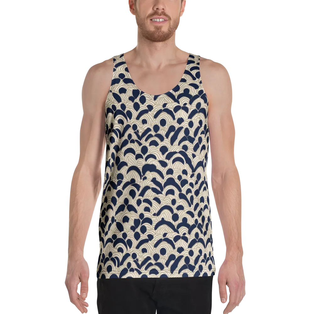 Midnight Seigaiha on Men's Tank Top — Front