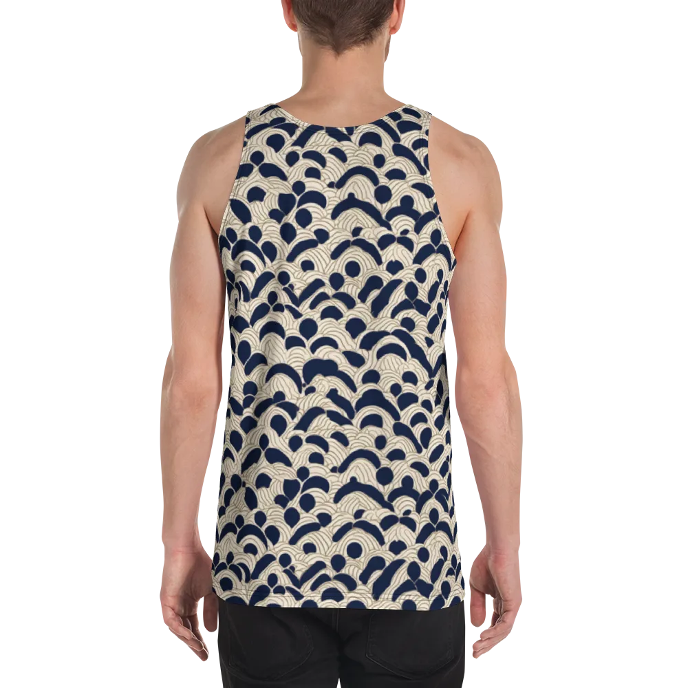 Midnight Seigaiha on Men's Tank Top — Back
