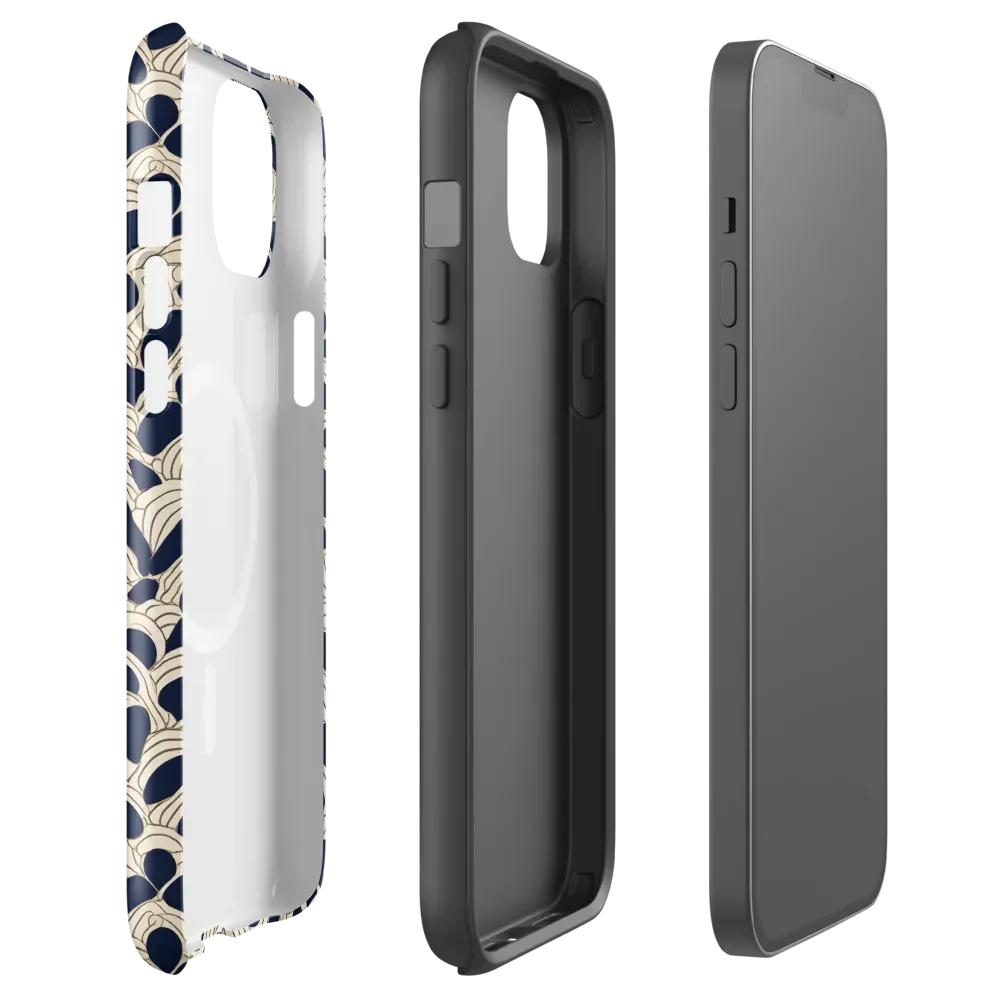 Midnight Seigaiha on MagSafe Tough Case for iPhone® — Front