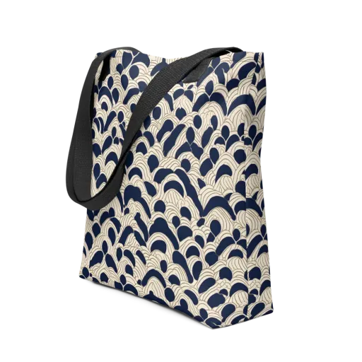 Midnight Seigaiha on a Tote Bag