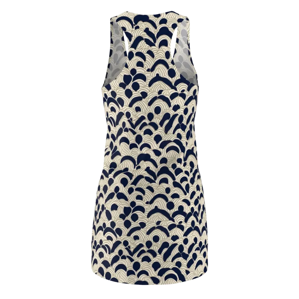 Midnight Seigaiha on Racerback Dress — Back