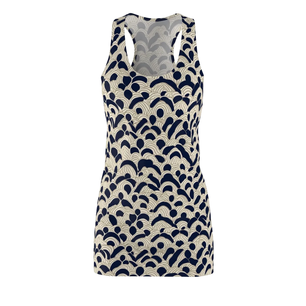 Midnight Seigaiha on Racerback Dress — Front