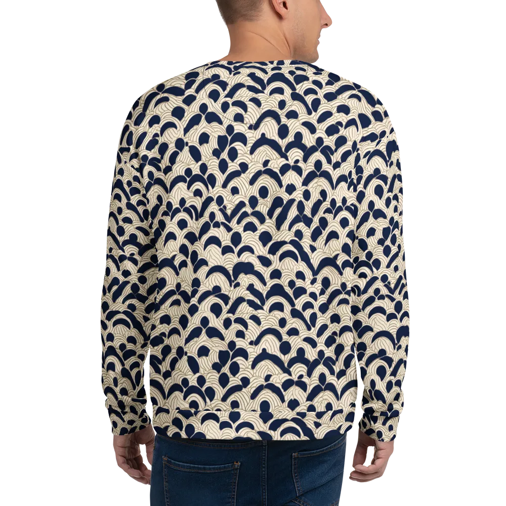Midnight Seigaiha on Sweatshirt — Back