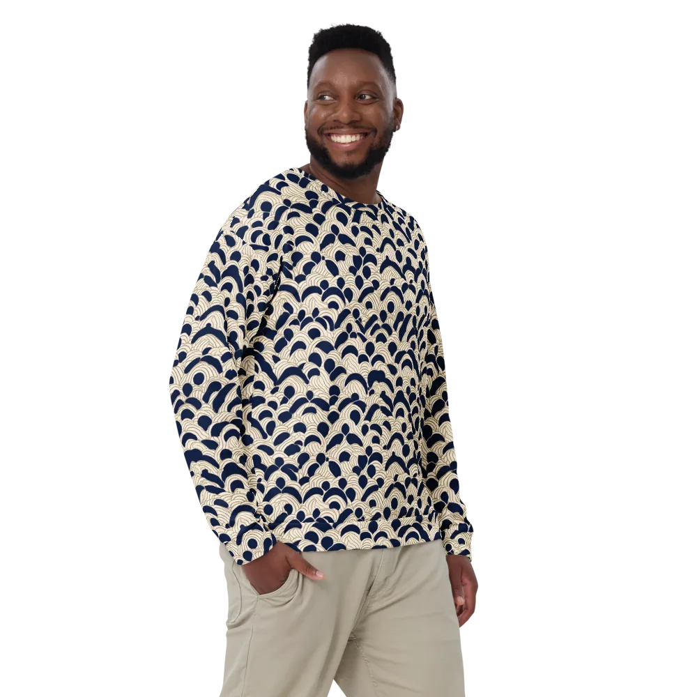 Midnight Seigaiha on Sweatshirt — Front