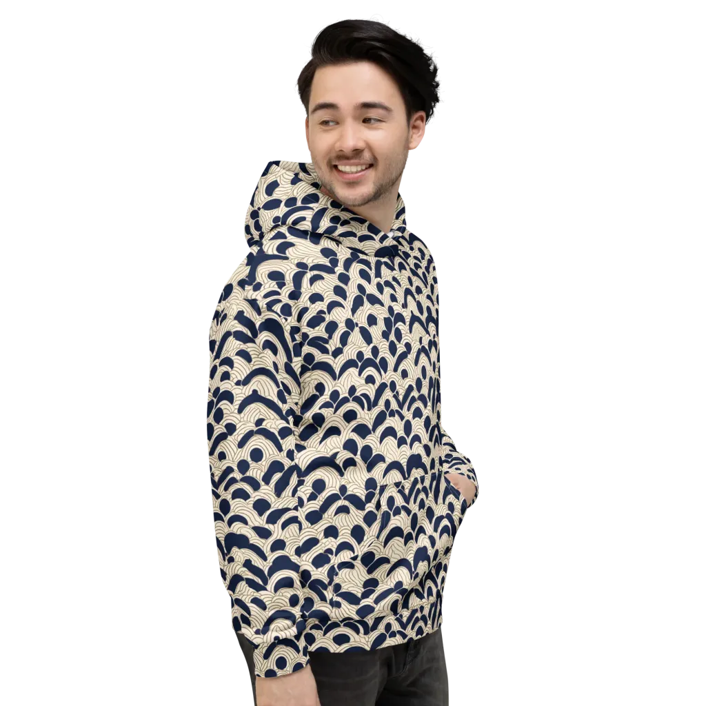 Midnight Seigaiha on Hoodie — Right