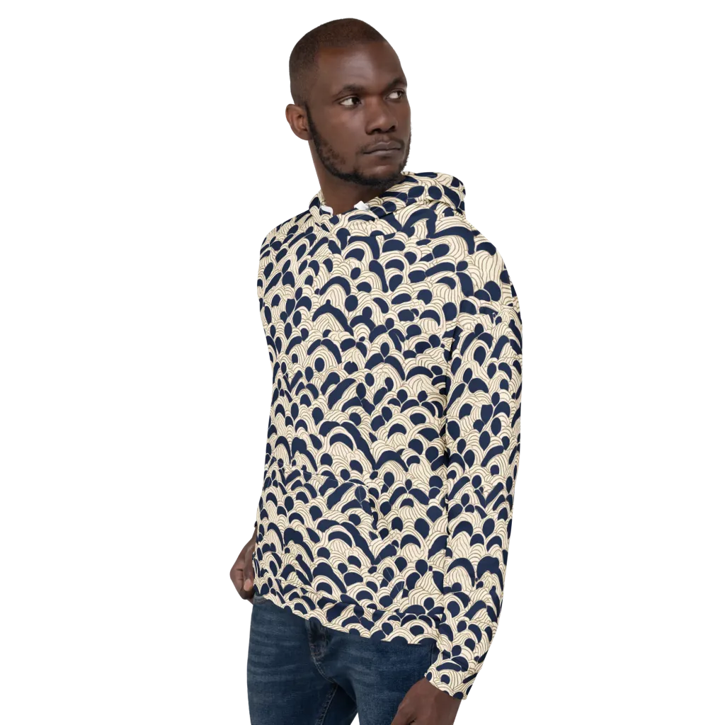 Midnight Seigaiha on Hoodie — Left