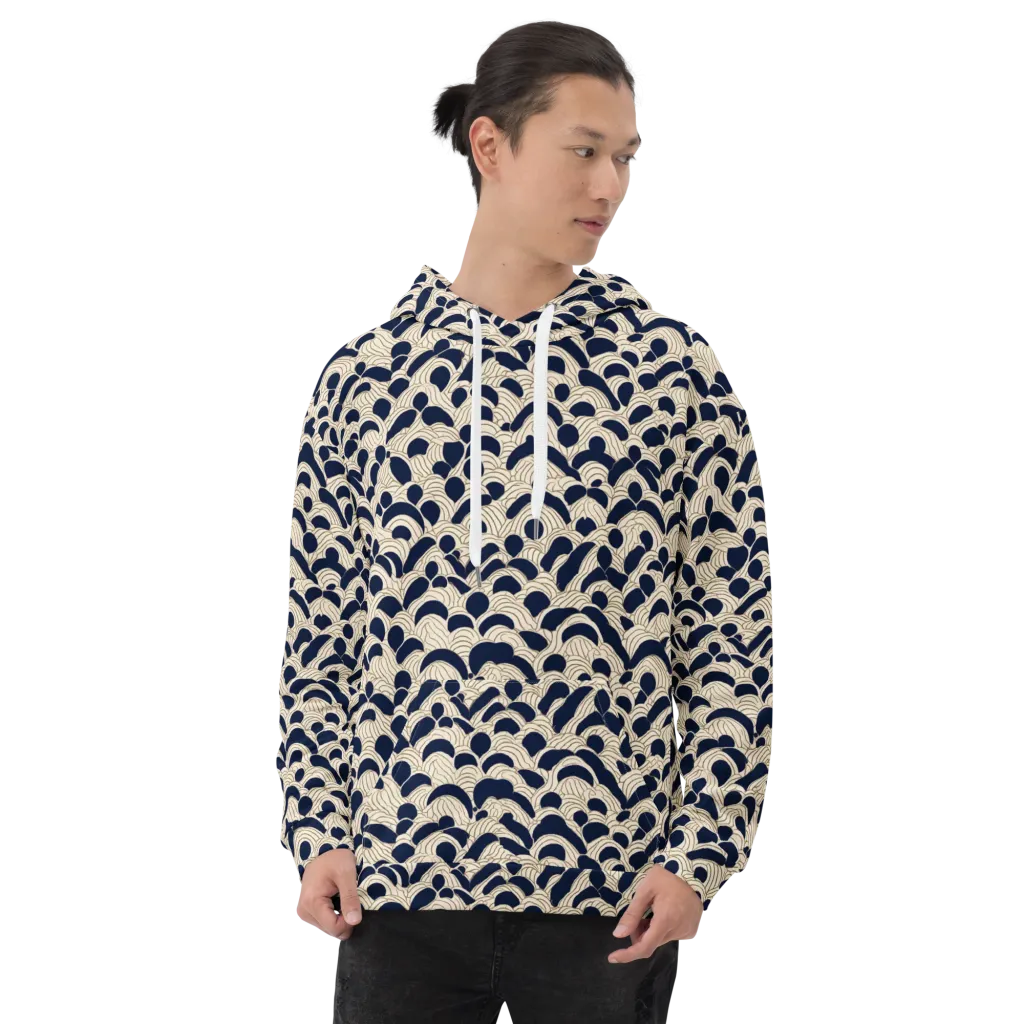 Midnight Seigaiha on Hoodie — Front