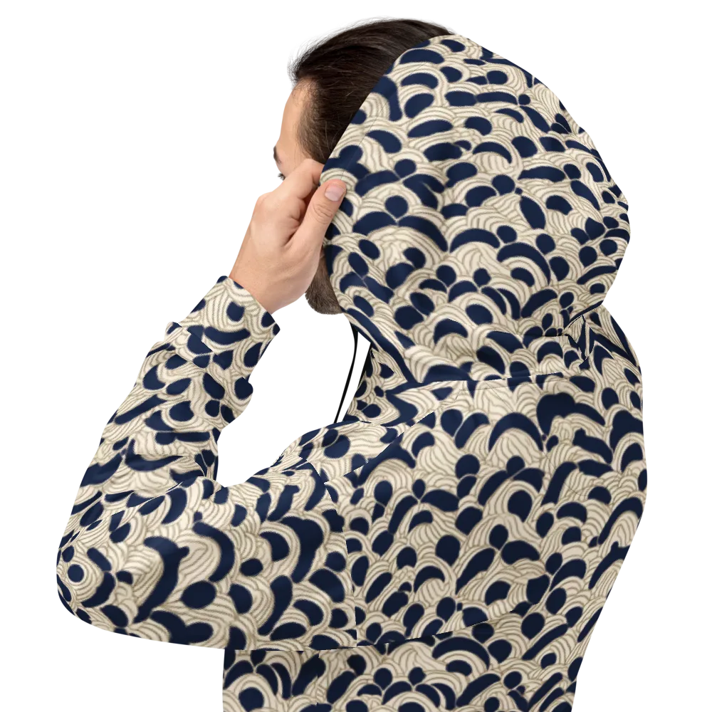 Midnight Seigaiha on Hoodie — Back