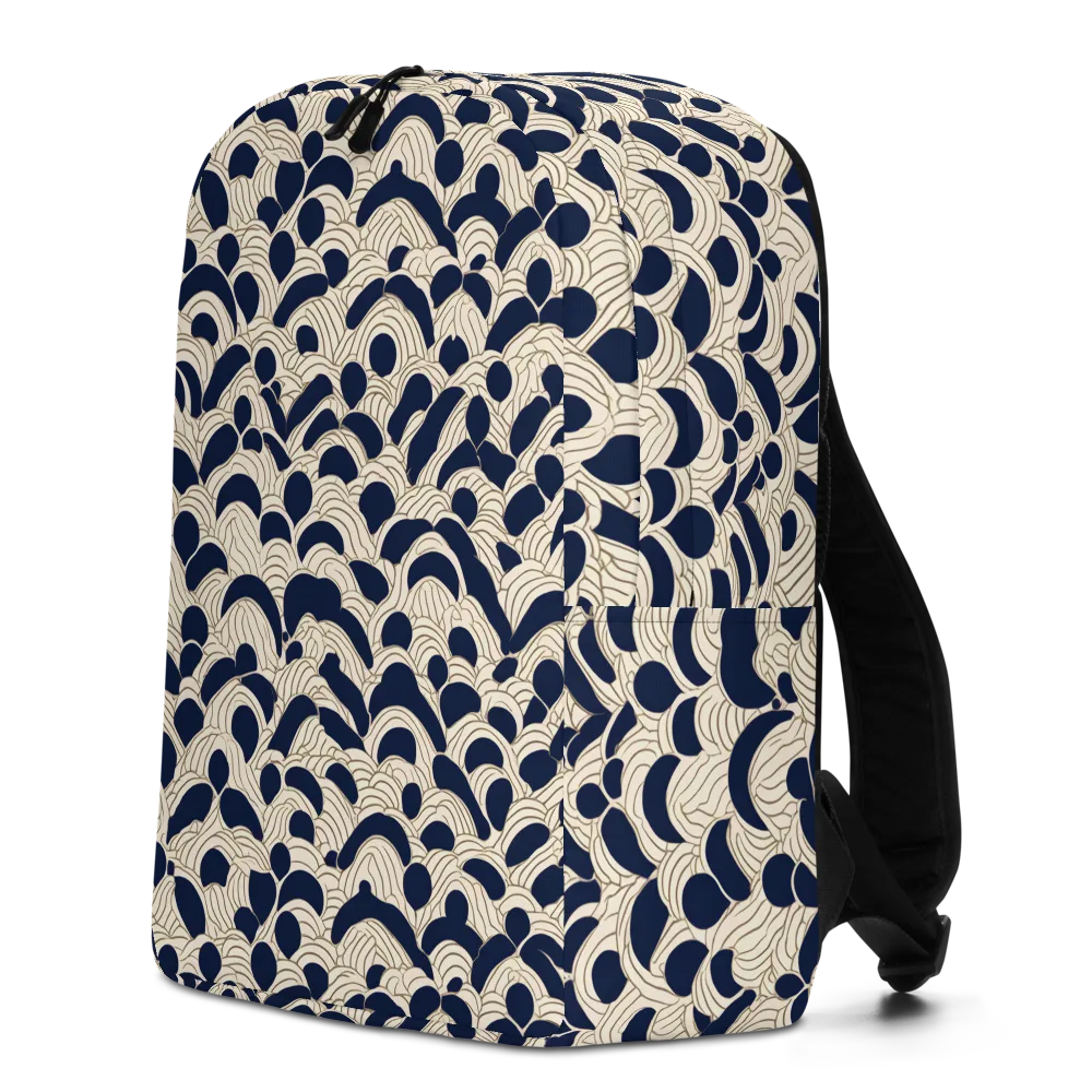 Midnight Seigaiha on Minimalist Backpack — Left
