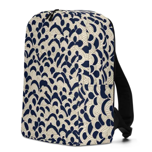 Midnight Seigaiha on a Minimalist Backpack
