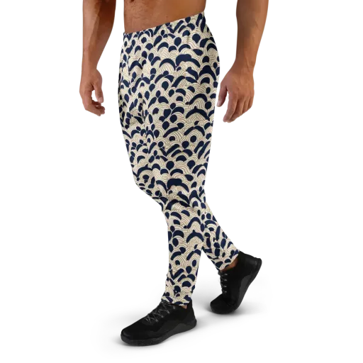 Midnight Seigaiha on a Men's Joggers