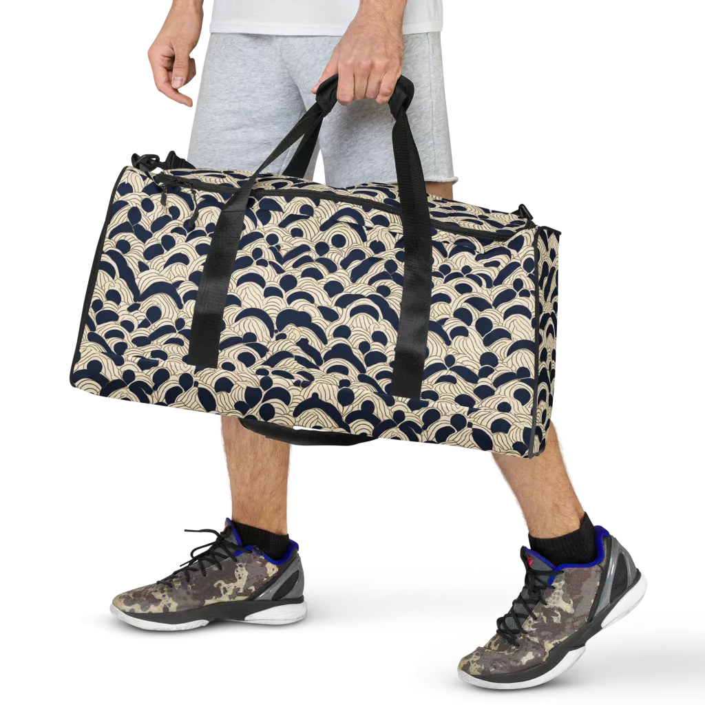 Midnight Seigaiha on Duffle Bag — Front