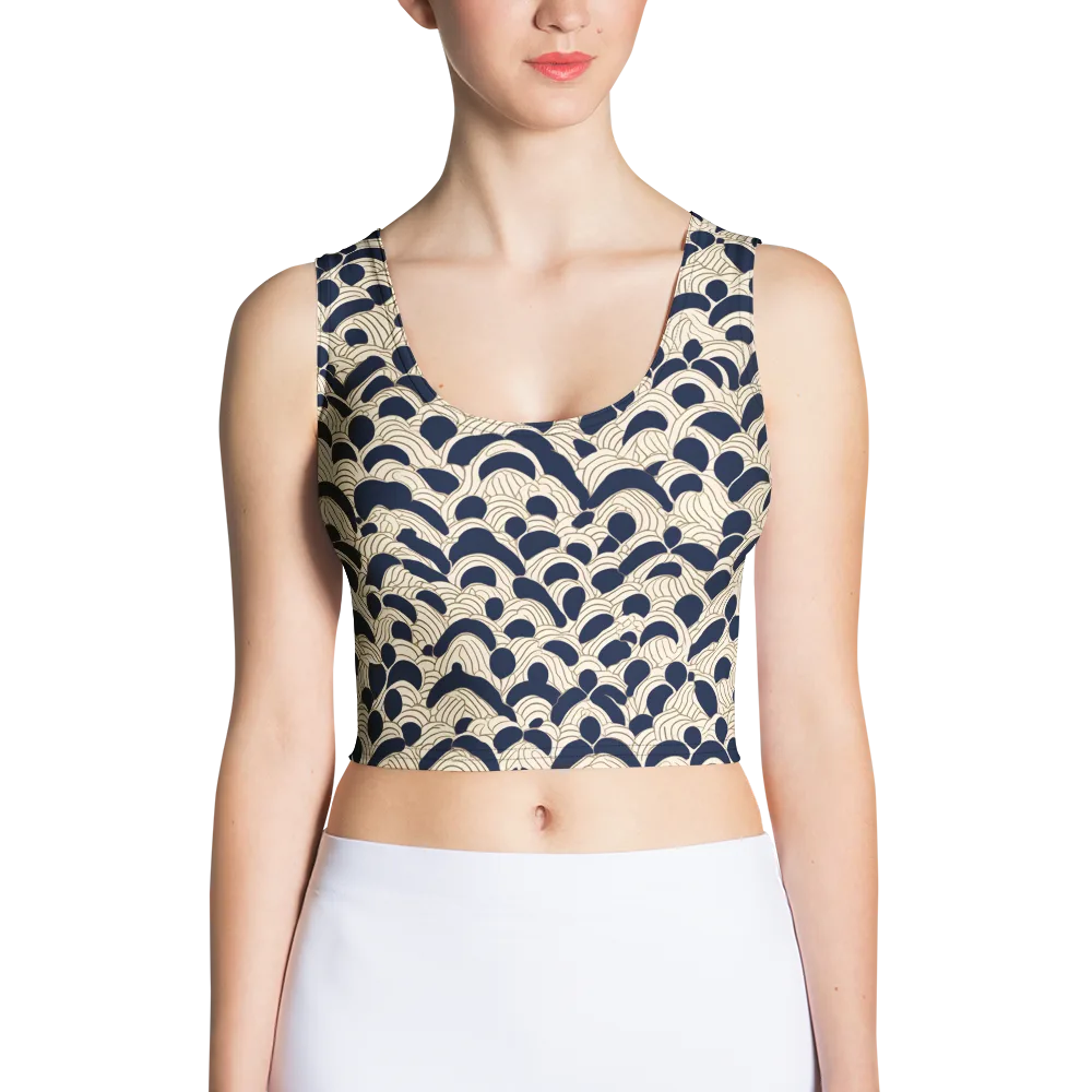 Midnight Seigaiha on Crop Top — Front