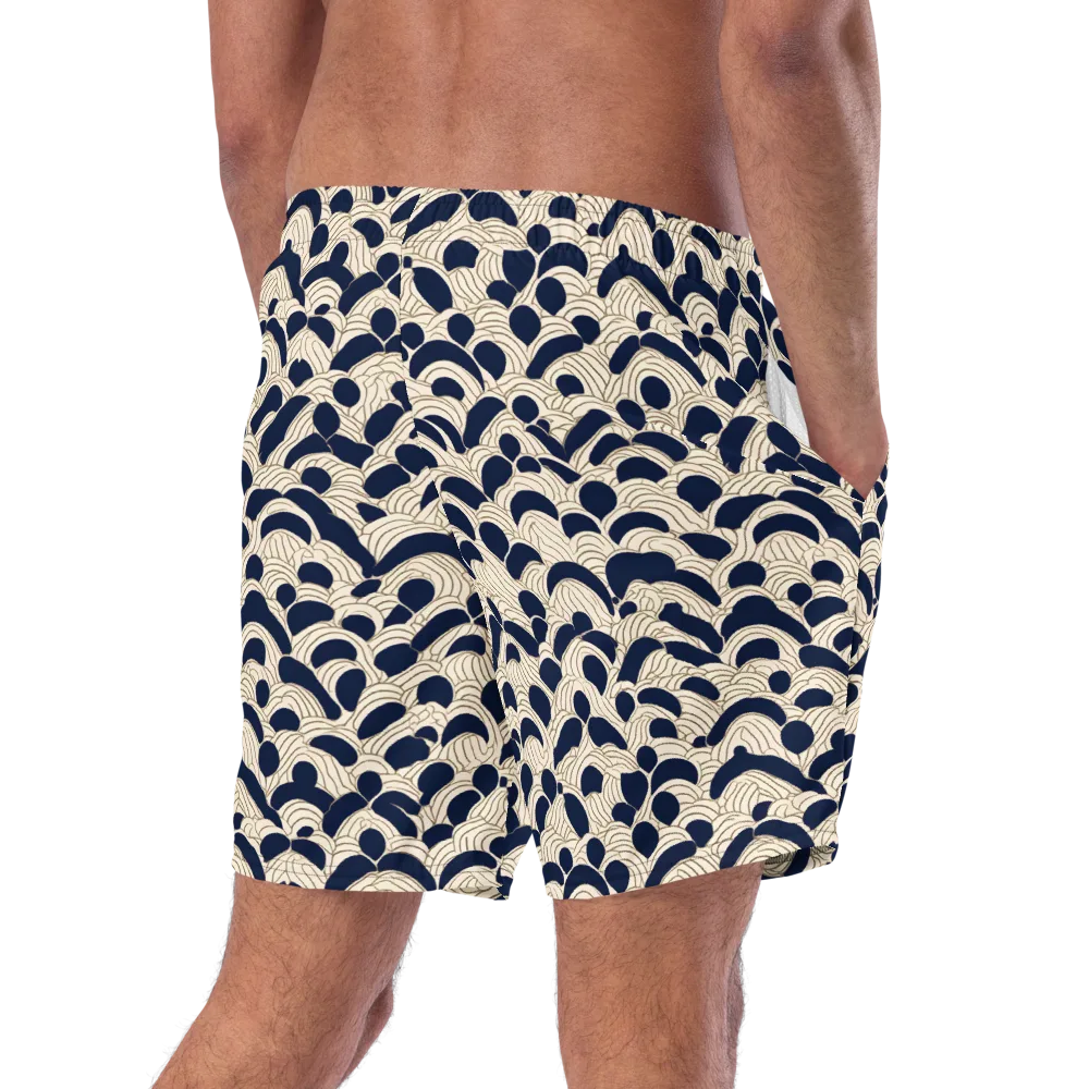 Midnight Seigaiha on Swim Trunks — Right Back