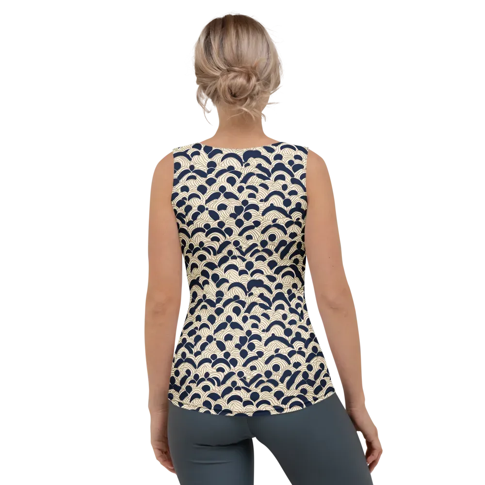 Midnight Seigaiha on Women's Tank Top — Back