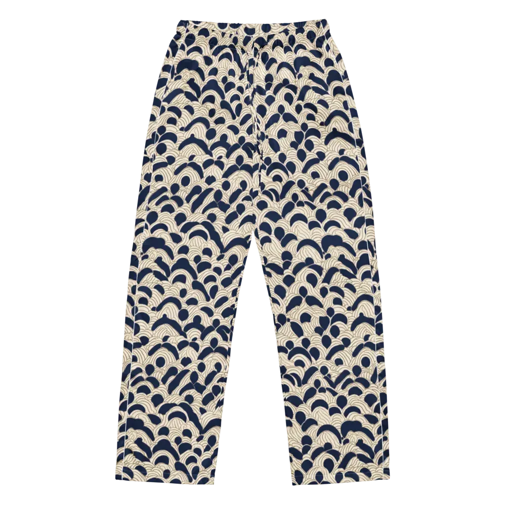 Midnight Seigaiha on Women's Pajama Pants — Front
